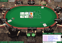 Table de jeux sur Betclic Poker